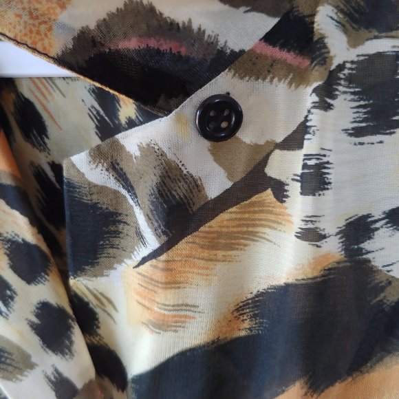 Seidensticker Animal Print Button Up Blouse 16XL - Picture 6 of 16